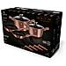 Rose Gold Set Di Pentole Induzione 10-piece Alluminio Antiaderente 2 Casseruoli 2 Padelle Oro Rosa - Foto miniatura 2