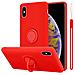Cadorabo Custodia Compatibile Con Apple Iphone Xs Max In Liquid Rosso - Coperchio Protettivo In Silicone Tpu Flessibile Con Anello - Foto miniatura 1