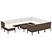 Set Divani Da Giardino 12 Pz Con Cuscini In Polyrattan Marrone - Foto miniatura 2