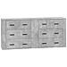 Credenze 2 Pz Grigio Cemento In Legno Multistrato - Foto miniatura 2