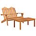 Set Salotto Da Giardino Adirondack 3pz Legno Massello Di Acacia - Foto miniatura 2