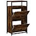 Scarpiera Rovere Fumo 60x34x112 Cm In Legno Multistrato - Foto miniatura 2