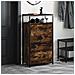 Scarpiera Rovere Fumo 60x34x112 Cm In Legno Multistrato - Foto miniatura 3