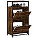 Scarpiera Rovere Fumo 60x34x112 Cm In Legno Multistrato - Foto miniatura 1