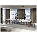 Tavolo Allungabile 90x180/440 Cm Roxell Mix Piano Bianco Frassino - Gambe Noce - Bianco Frassino /noce - Foto miniatura 3