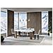 Tavolo Allungabile 90x180/440 Cm Roxell Mix Piano Bianco Frassino - Gambe Noce - Bianco Frassino /noce - Foto miniatura 5