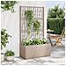 Fioriera Giardino Con Traliccio Marrone Chiaro 80x36x140 Cm Pp - Foto miniatura 1