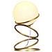Lampada Da Tavolo Sfera Vetro 4 Anelli In Metallo Bronzo Lume Moderno G9 D31 - Foto miniatura 2