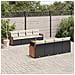 Set Divani da Giardino 9 pz con Cuscini Nero in Polyrattan - Foto miniatura 2