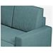 Divano Sakar 2 Posti Medio (due Sedute Da 70cm) + Pouf Misure Esterne L. 168 P. 145 Colore Petrolio - Foto miniatura 2