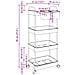 Carrello Portaoggetti A 4 Livelli 37x28x95 Cm In Acrilico - Foto miniatura 8