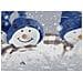 Copripiumino Sacco Piumone Pensieri Delicati Cotone Disegno Snowman Singolo Blu - Foto miniatura 3