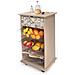 Lupia - Carrello Cucina Multifunzione Vintage Tiles Vintage, Portafrutta Ruote Piroettanti, Piano Di Appoggio, Tre Cestelli Estraibili In Acciaio, Legno 40x45h85 Cm Montato - Foto miniatura 1