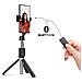 Palo Per Selfie Bluetooth Con Telecomando E Treppiede Originale, Nero - Foto miniatura 2