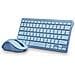 FANTASY (QUERTY, ES) tastiera Mouse incluso Universale RF senza fili + Bluetooth QWERTY Spagnolo Blu - Foto miniatura 2