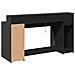 Scrivania con Luci LED Nera 160x55x91 cm in Legno Multistrato - Foto miniatura 8