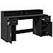Scrivania con Luci LED Nera 160x55x91 cm in Legno Multistrato - Foto miniatura 9