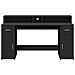 Scrivania con Luci LED Nera 160x55x91 cm in Legno Multistrato - Foto miniatura 6
