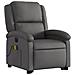 Lusso Casadino -  Poltrona Alzapersona Massaggi Reclinante Elettrica Grigia Pelle - Foto miniatura 3