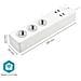 Smartlife Wi-fi Connected Power Strip 3 Uscite 16a 3680w Con Porte Usb 1,8m, Bianco - Foto miniatura 2