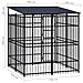 Gabbia per Cani da Esterno con Tetto in Acciaio 3,69 m² - Foto miniatura 8