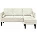 Divano angolare Crema 173x131x67 cm Velveteen - Foto miniatura 4