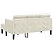 Divano angolare Crema 173x131x67 cm Velveteen - Foto miniatura 6