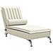 Chaise Longue Massaggi con Cuscino a Rullo Crema in Velluto - Foto miniatura 1