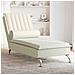 Chaise Longue Massaggi con Cuscino a Rullo Crema in Velluto - Foto miniatura 2