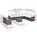 Set Divani da Giardino 11 pz con Cuscini in Polyrattan Grigio - Foto miniatura 8