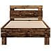 Letto con Luci LED Legno Antico 90x200 cm Legno Composito - Foto miniatura 6