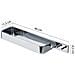 Portaoggetti Rettangolare Per Doccia Con Appendini Da Muro In Ottone, Acciaio Inox Aisi 304 E Cromall A918 Serie Il Giglio Cromato - Foto miniatura 2