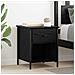 Armadio da Notte con cassetto 2 pcs Rovere nero 40 x 42 x 50 cm - Foto miniatura 2