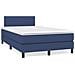 Giroletto a Molle con Materasso Blu 120x190 cm in Tessuto - Foto miniatura 2