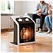 Ht1182 Termoventilatore, Stufetta Elettrica Da Bagno Con Termostato, Ventilatore 2000w Nero - Foto miniatura 9