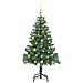 Albero di Natale con 150 LED con supporto Verde 150 cm PVC - Foto miniatura 4