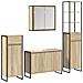 Set di mobili per il bagno Rovere Sonoma Legno multistrato - Foto miniatura 1