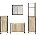 Set di mobili per il bagno Rovere Sonoma Legno multistrato - Foto miniatura 9