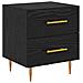 Armadio da Notte con cassetto Rovere Nero 40 x 35 x 47,5 cm - Foto miniatura 1