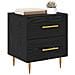 Armadio da Notte con cassetto Rovere Nero 40 x 35 x 47,5 cm - Foto miniatura 3