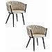 MAYAN CHAIR Beige Velvet Gambe Nere x2 - Foto miniatura 1