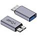 Adattatore Da Usb A Femmina A Micro B Maschio (confezione Da 2) - Convertitore In Lega Di Alluminio - Foto miniatura 1