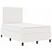 Letto a molle Crema e Bianco 120 x 190 cm Tessuto in Cords - Foto miniatura 1