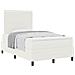 Letto a molle Crema e Bianco 120 x 190 cm Tessuto in Cords - Foto miniatura 3