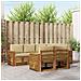 Set divani 7 pcs Naturale e Beige Legno di Acacia Massello - Foto miniatura 2