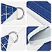 Vela da ombra solare Blu e Bianco 2 x 2 m - Foto miniatura 4