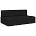 Divano Letto Pieghevole Nero 152 x 86,5 x 60 cm Tessuto - Foto miniatura 1