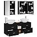 Set di mobili per il bagno 5 pcs Rovere Nero - Foto miniatura 3