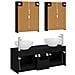 Set di mobili per il bagno 5 pcs Rovere Nero - Foto miniatura 8