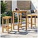 Set Bar da Esterno 3 pcs Non trattato Legno di teak solido - Foto miniatura 2